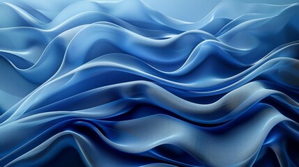 Obraz premium Abstract Blue Waves Pattern 4