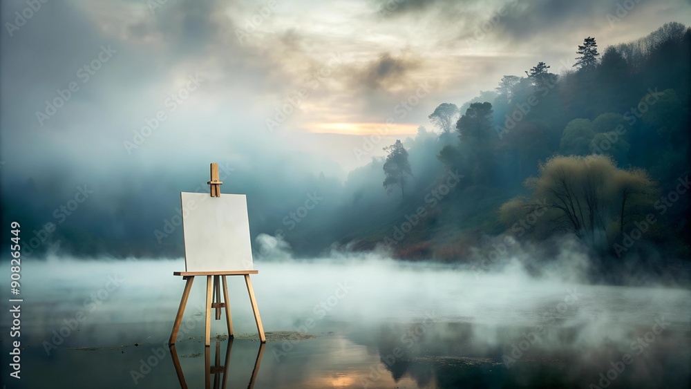 Poster the foggy canvas: a blank slate for artistic expression generative ai