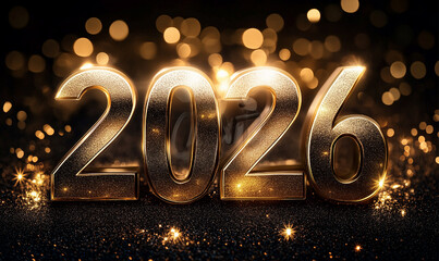 2026 Happy New Year Background Design. Greeting Card, Banner, Poster. Vector Illustration.