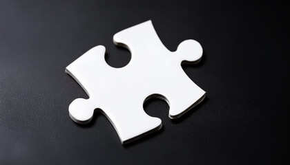 Fototapeta premium Puzzle, white, one piece, paper, single, combine, connect, make, business, fit, close-up, design