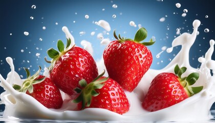 strawberries and milk