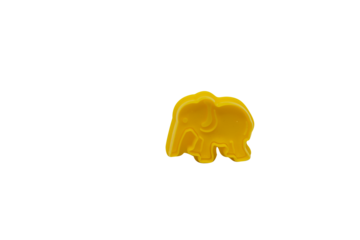 yellow elephant isolated on white