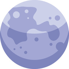 Full moon shining brightly in the night sky, astronomy concept illustration