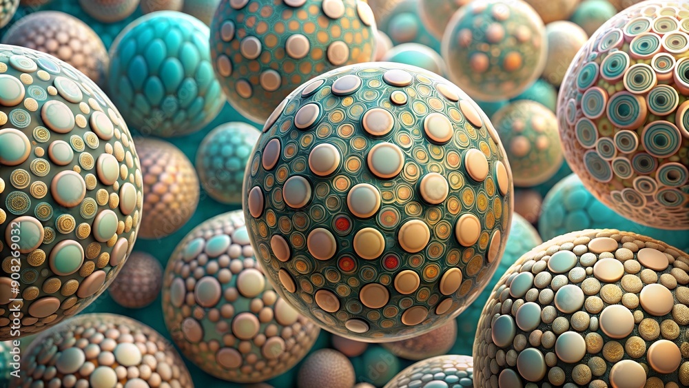 Poster organic shapes sphere pattern: a natural and fluid exploration of form generative ai
