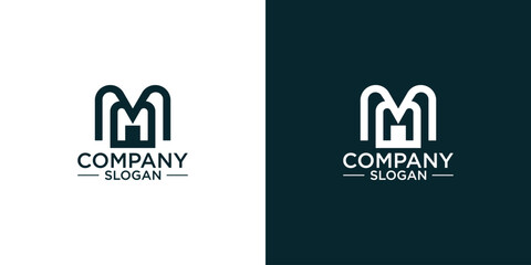 letter m abstract monogram logo vector design