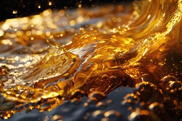 A close-up shot of a wave crashing on the water, suitable for use in ocean-themed designs or as a symbol of movement and power