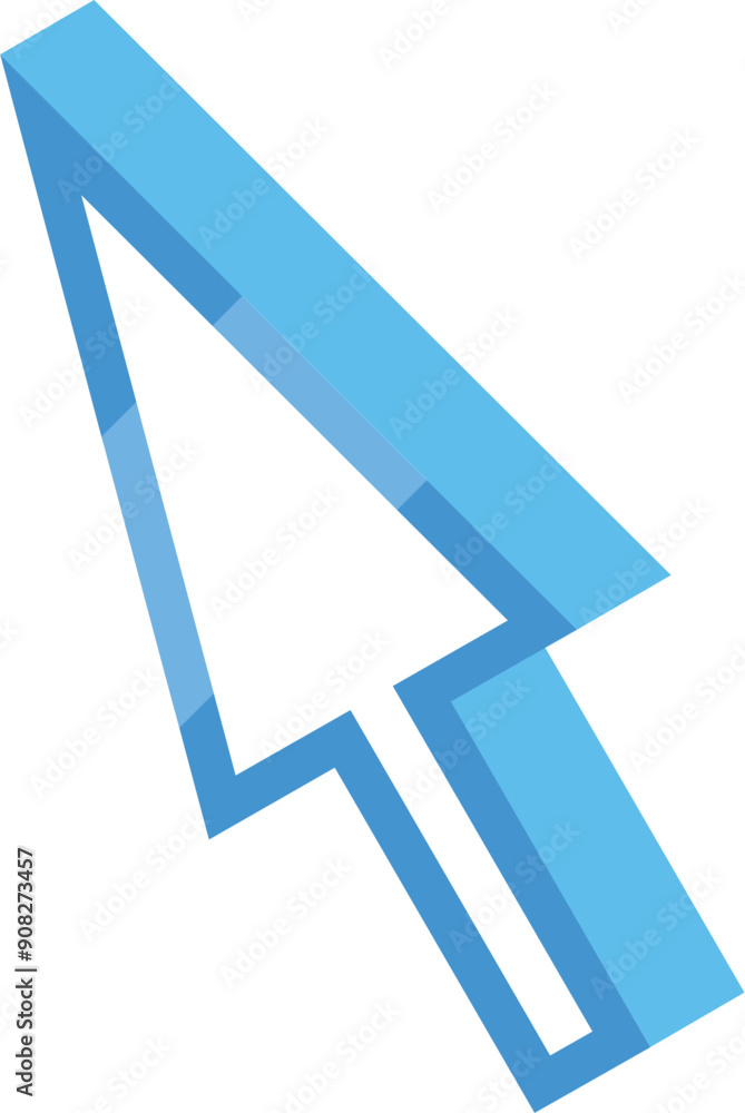 Aufkleber blue cursor is pointing, suggesting an action or direction on a digital interface