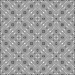 Monochrome ornamental texture with smooth linear shapes, zigzag lines, lace pattern.Abstract black  pattern for web page, textures, card, poster, fabric, textile. White background.