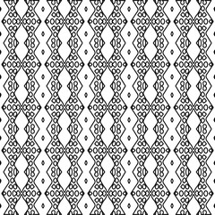 Monochrome ornamental texture with smooth linear shapes, zigzag lines, lace pattern.Abstract black  pattern for web page, textures, card, poster, fabric, textile. White background.