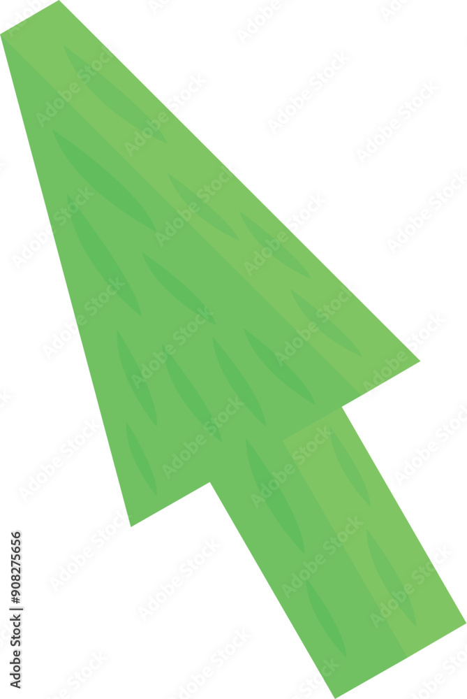 Poster green cursor arrow pointing to the up right corner representing online activity