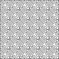  Monochrome ornamental texture with smooth linear shapes, zigzag lines, lace pattern.Abstract black  pattern for web page, textures, card, poster, fabric, textile. White background.