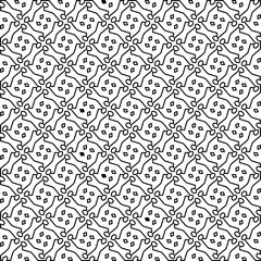  Monochrome ornamental texture with smooth linear shapes, zigzag lines, lace pattern.Abstract black  pattern for web page, textures, card, poster, fabric, textile. White background.