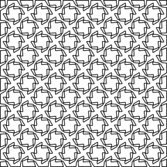  Monochrome ornamental texture with smooth linear shapes, zigzag lines, lace pattern.Abstract black  pattern for web page, textures, card, poster, fabric, textile. White background.