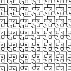  Monochrome ornamental texture with smooth linear shapes, zigzag lines, lace pattern.Abstract black  pattern for web page, textures, card, poster, fabric, textile. White background.