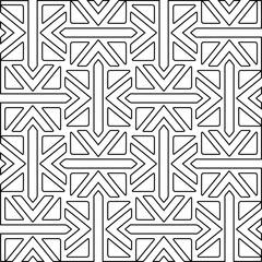  Monochrome ornamental texture with smooth linear shapes, zigzag lines, lace pattern.Abstract black  pattern for web page, textures, card, poster, fabric, textile. White background.