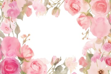 Free watercolor Rose blossom drawing white background