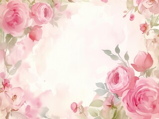 Free watercolor Rose blossom drawing white background