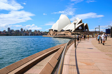 Sydney Opera House as seen from the Circular Quay waterfront promenade on Sydney Harbour, New South Wales, Australia © Alexandre ROSA
