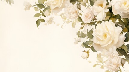 Free watercolor Rose blossom drawing white background