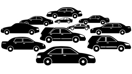 Car shapes stock illustration