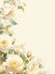 Free watercolor Rose blossom drawing white background