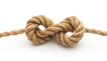 Fototapeta premium Close-up of a ship knot, demonstrating secure and intricate binding. 🪢⚓ Showcases durability and precision essential for maritime reliability.