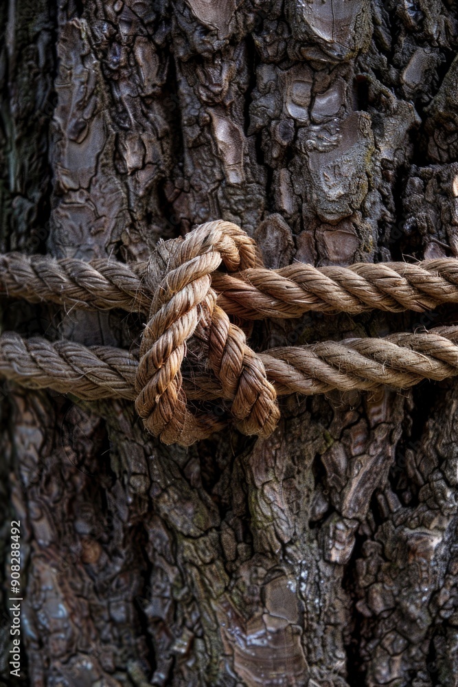 Poster a detailed view of a knot on a tree trunk