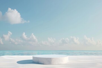 Minimalist Ocean Platform Scene 4