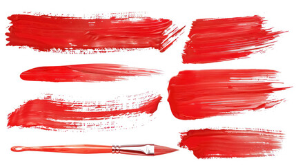 bold red brush strokes on white for impactful designs