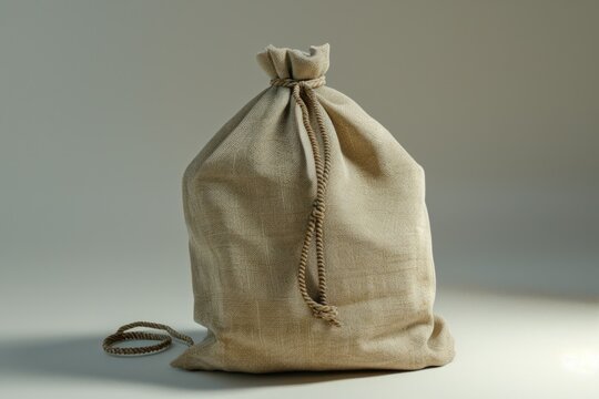 A bag with a string tied to it