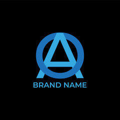 AO letter abstract logo design