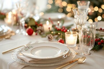 Elegant Christmas Table Setting 4