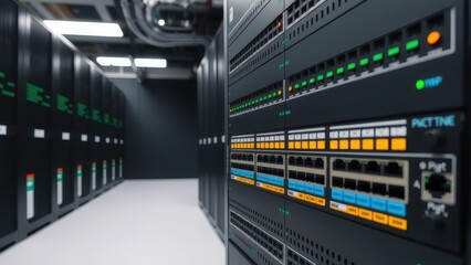 Fototapeta premium Server Room Network Rack.