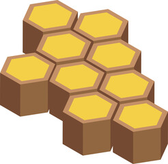 Honeycomb structure showing honeycomb cells with honey inside, bee product for healthy nutrition
