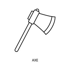 axe concept line icon. Simple element illustration. axe concept outline symbol design.