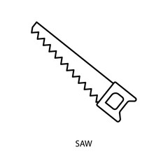 saw concept line icon. Simple element illustration. saw concept outline symbol design.