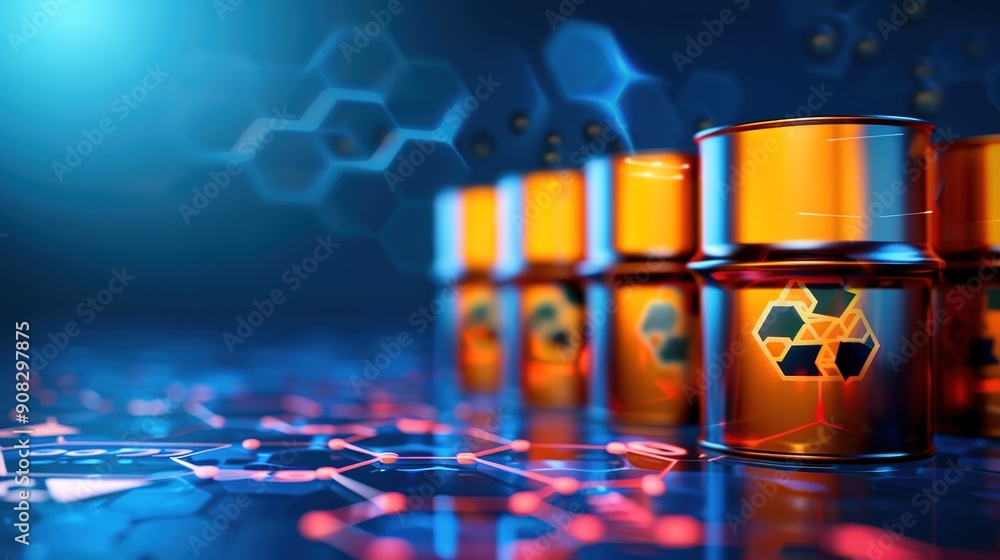 Poster data-driven safety abstract background with copyspace
