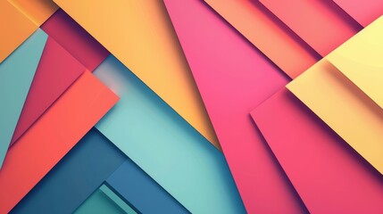 Fototapeta premium Abstract geometric square illustration colorful background.
