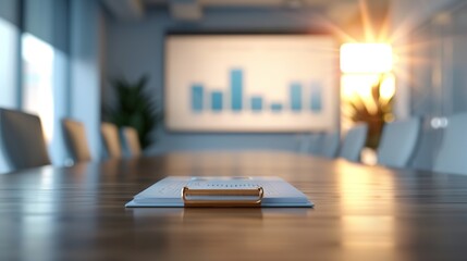 Digital Safety Data Charts Presentation in Conference Room Setting Background