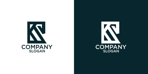 letter k abstract monogram logo vector design