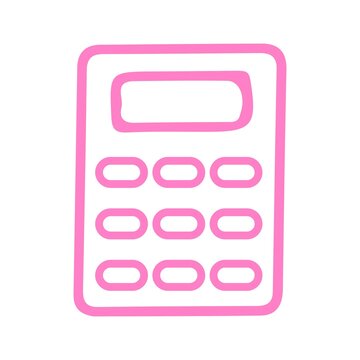 recommend clip art: Calculator clip art design on plain white transparent isolated background for card, shirt, hoodie, sweatshirt, apparel, tag, mug, icon, poster or badge
