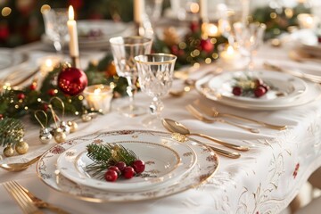 Elegant Christmas Table Setting 2