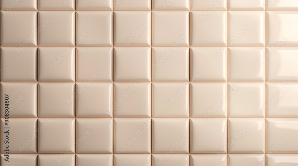 Poster serene light grid pattern in modern minimalist design with soft beige tones