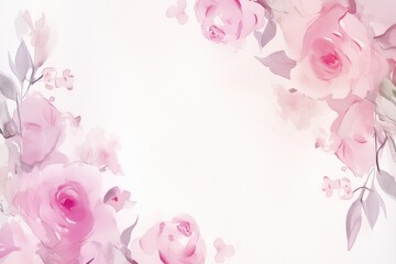 Free watercolor Rose blossom drawing white background