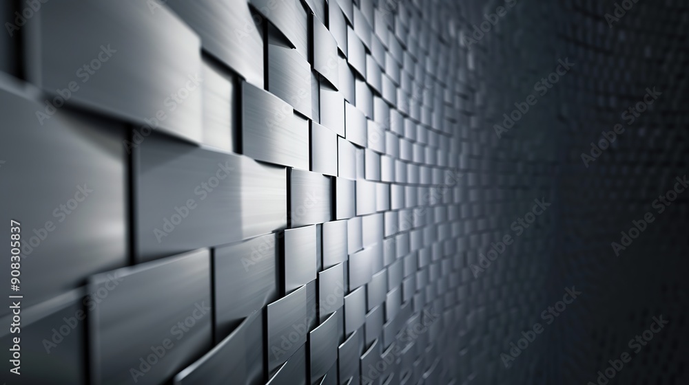 Aufkleber modern circular tech grid pattern on grey background with text/branding space