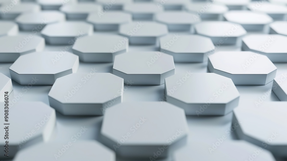Aufkleber futuristic 3d circular grid with ample text space on light grey technological background