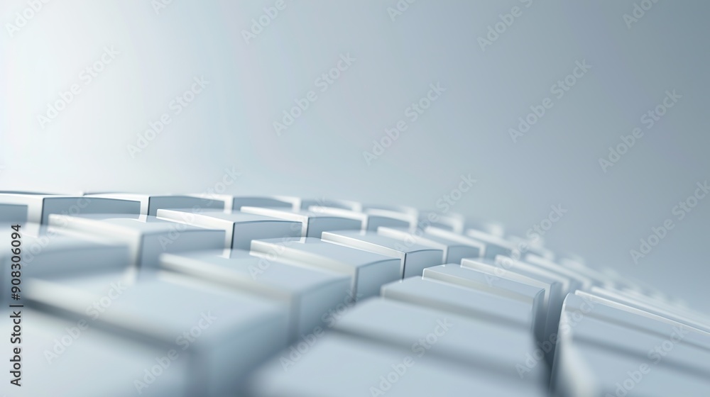 Poster futuristic light grey tech background with dynamic circular grid and ample text space