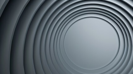 Obraz premium Futuristic Tech-Inspired Circular Grid Pattern on Grey Background with Space for Branding