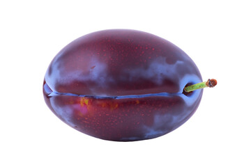 plums isolated on white background