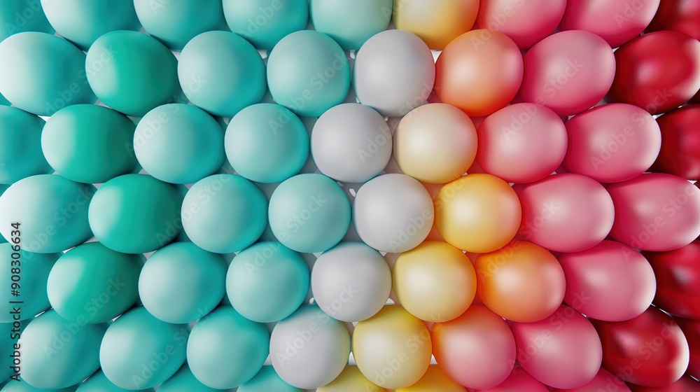 Poster vibrant 3d geometric pattern on turquoise background for product display